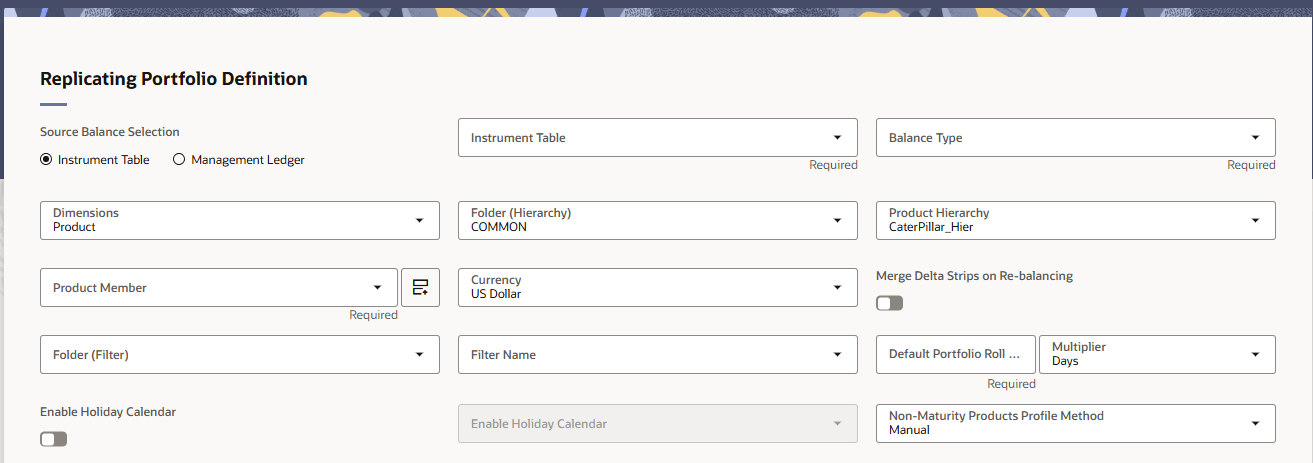Replicating Portfolio Definition section