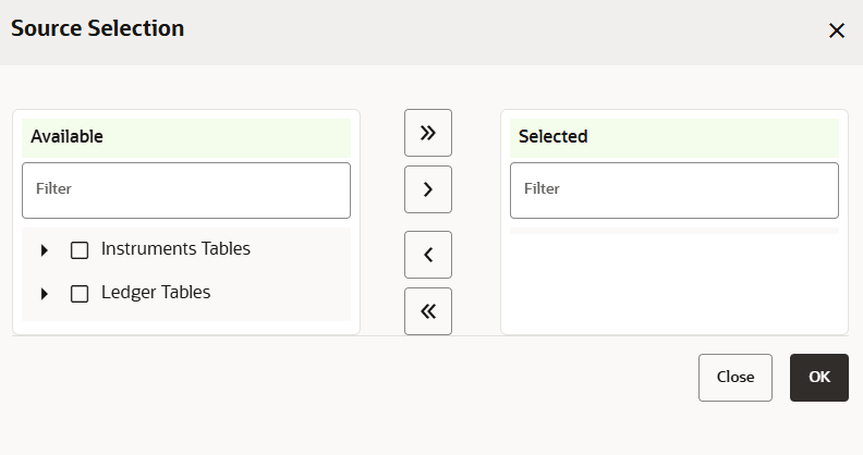 Source Selection Window