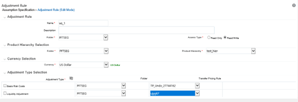 This screen allows you to edit an existing Adjustment Rule.