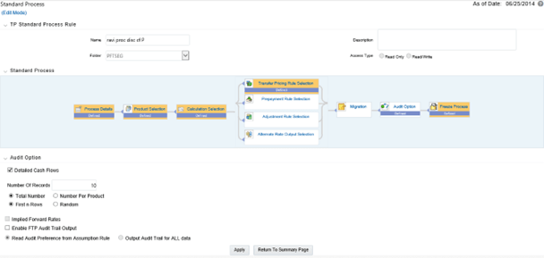 This screen allows you to execute a standard process. This screen allows you to execute a standard process.