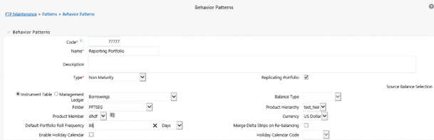 Behavior Pattern summary page