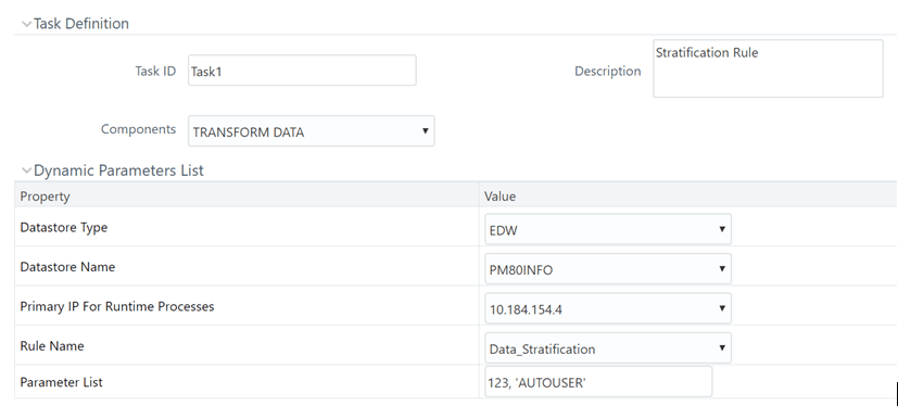 Stratification using ICC Batch Framework
