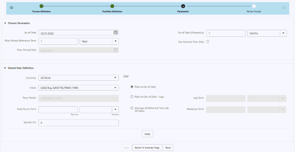 Parameters section