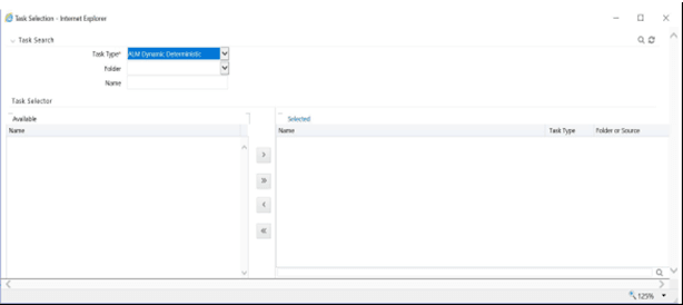 Task Selector from the Task Details pane allows you to support the maintenance of tasks.