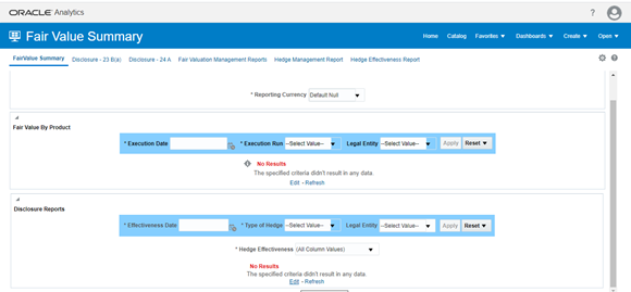 The Fair Value Summary Dashboard.