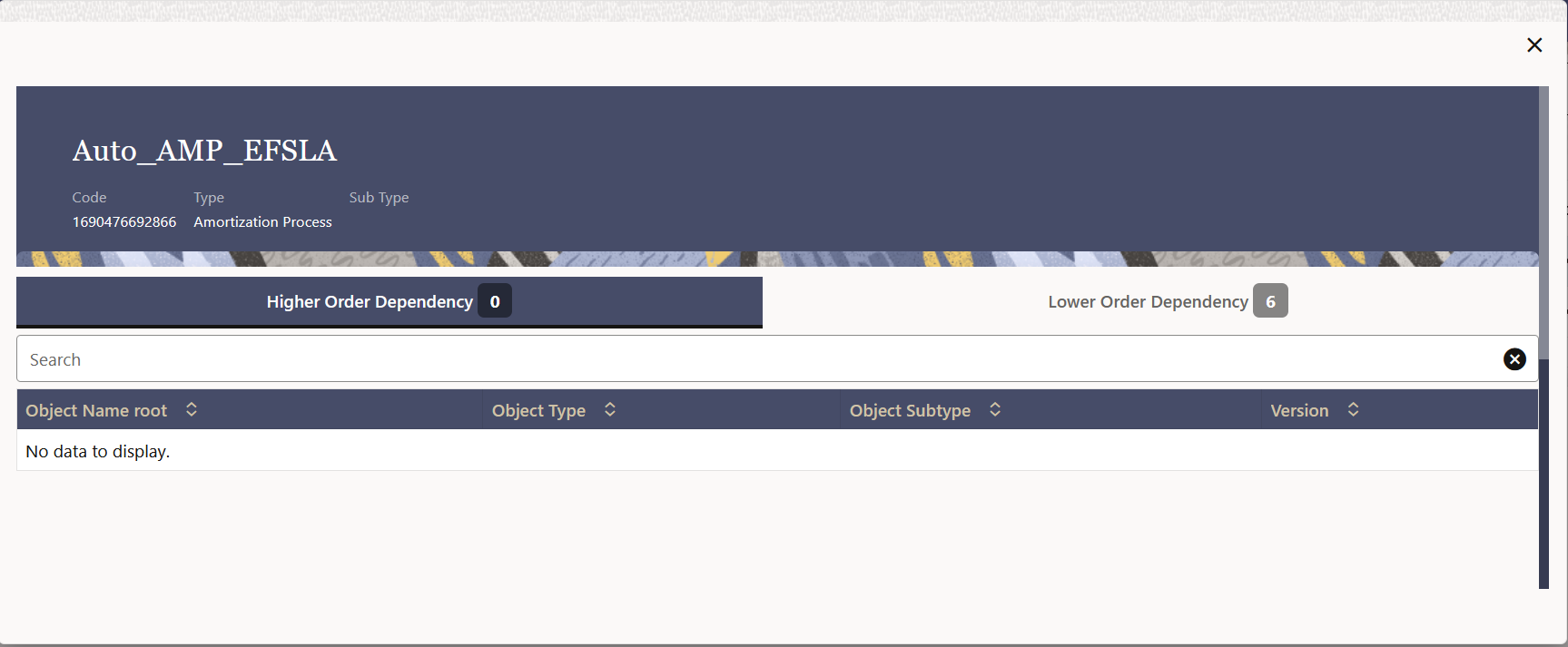 Dependency Information window
