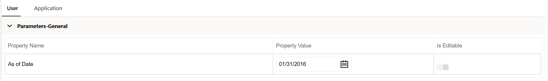 User Preference Section