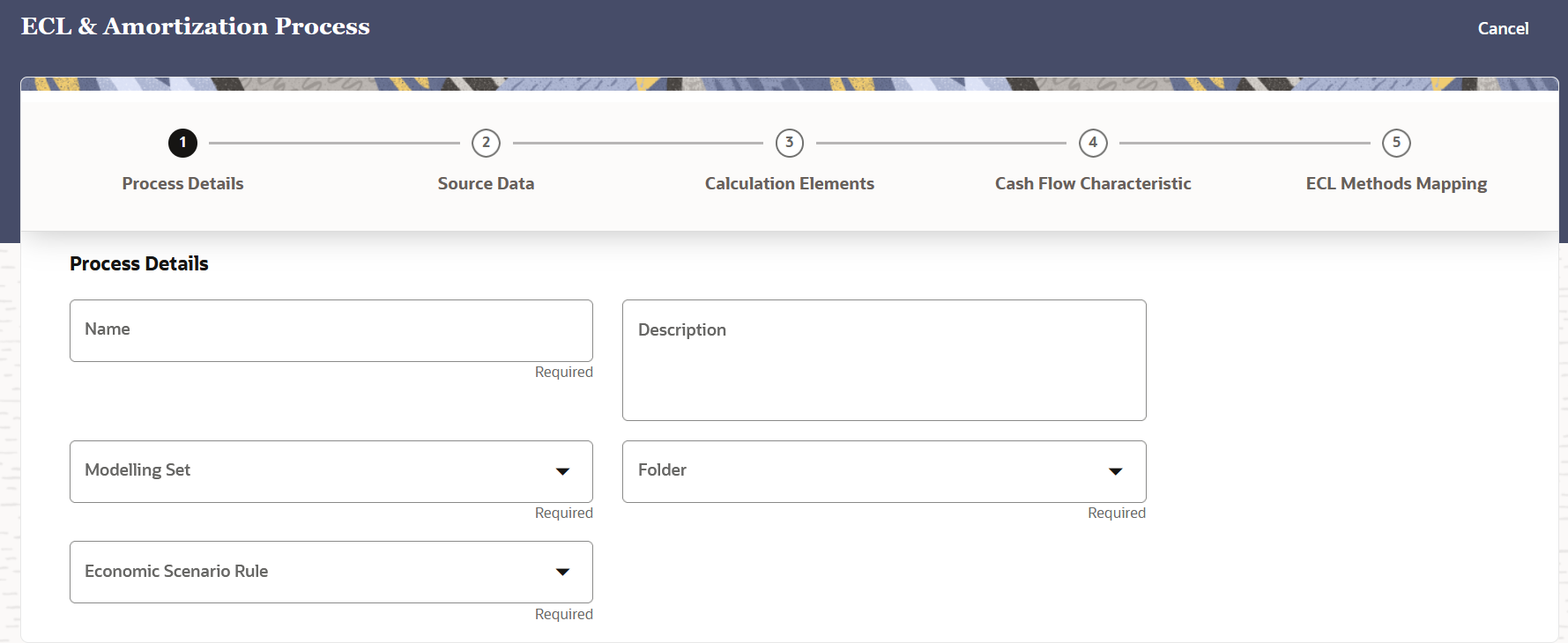 The ECL and Amortization Process Details page