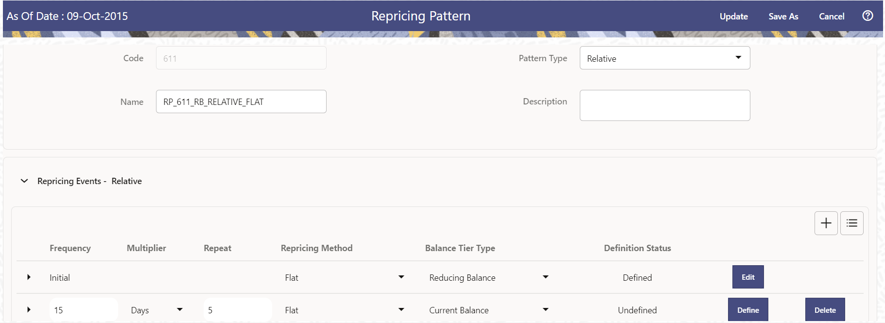 Define Relative Repricing Pattern Define Relative Repricing Pattern