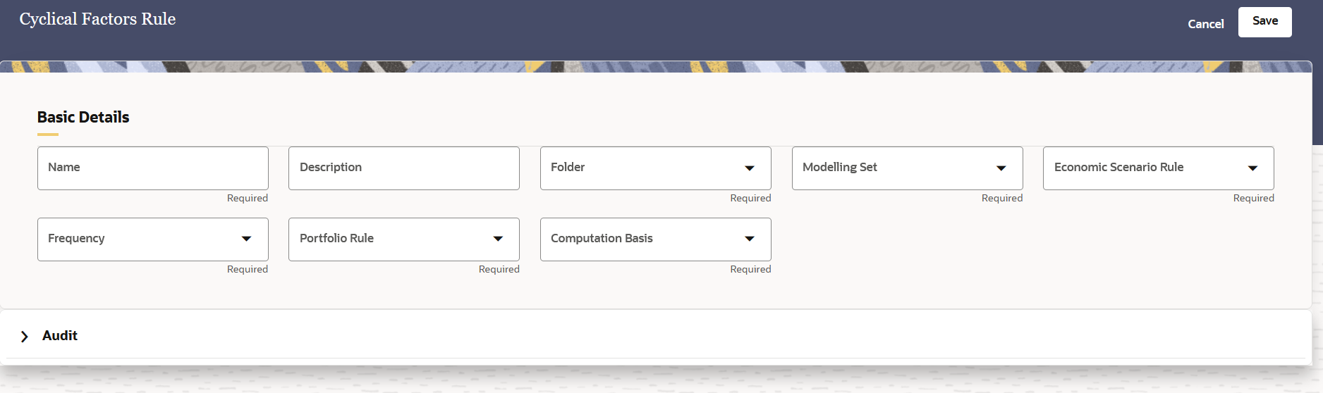Create Cyclical Factor Rule Create Cyclical Factor Rule