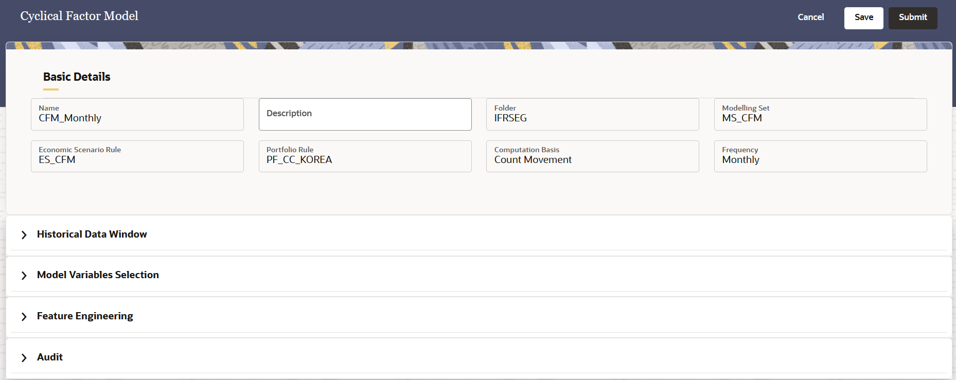 Cyclical Factor Model Cyclical Factor Model