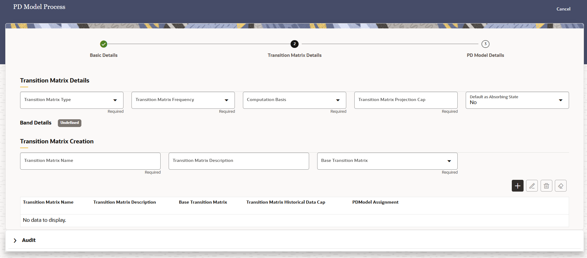 Transition Matrix Details Tab Transition Matrix Details Tab