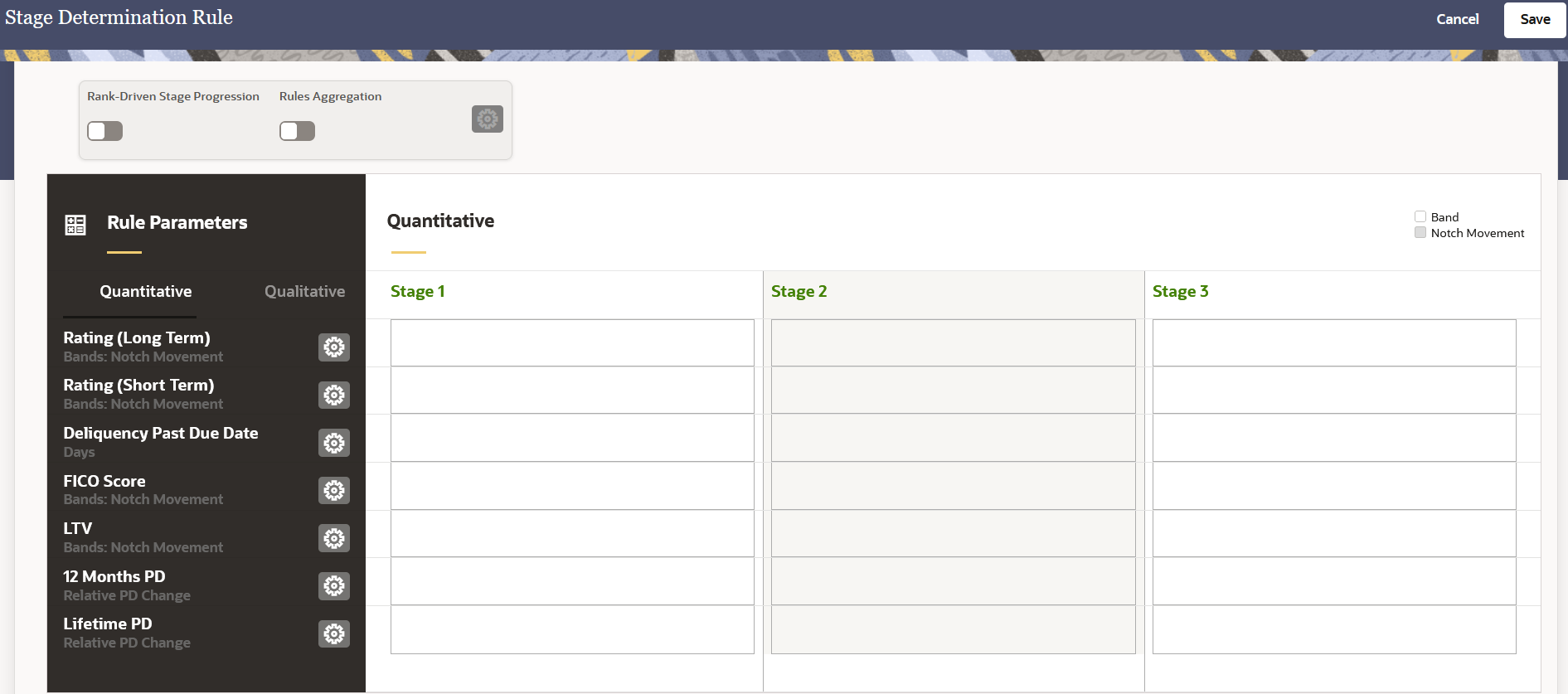 Stage Determination Rule - Stage Determination Rules - Rule Parameters (Quantitative) Page Stage Determination Rule - Stage Determination Rules - Rule Parameters (Quantitative) Page