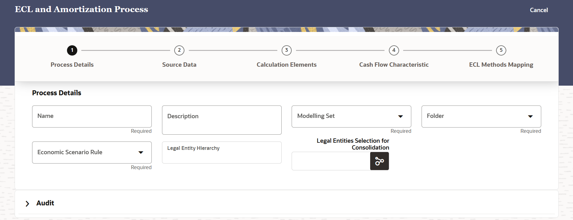The ECL and Amortization Process Details page