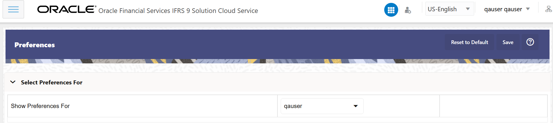 Select Preferences For Section