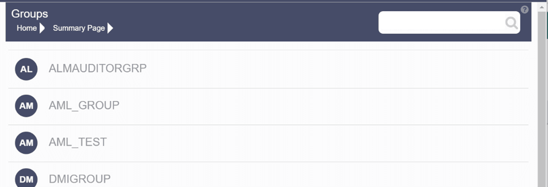 Groups Summary Page Groups Summary Page