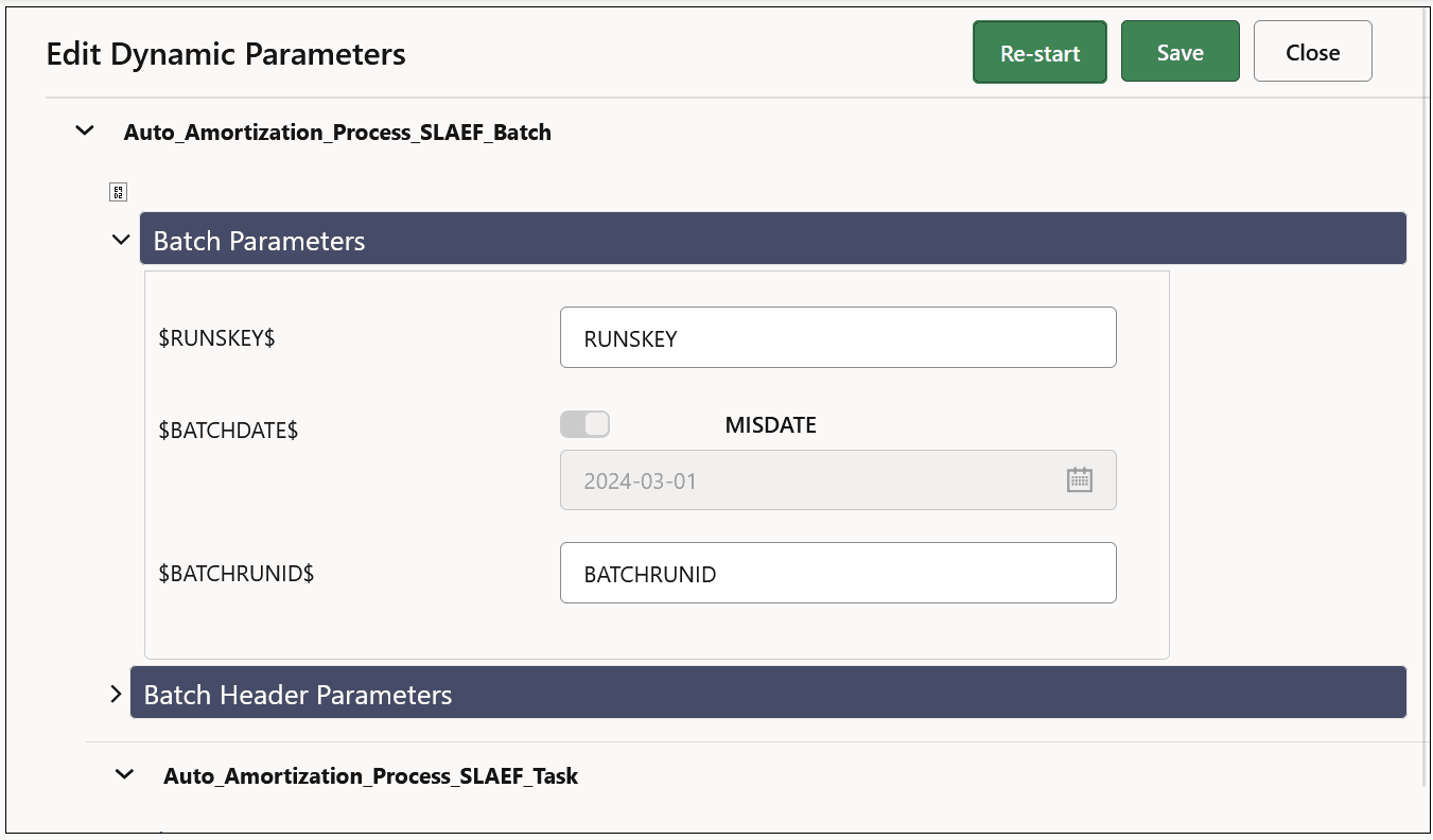 The Edit Dynamic Parameters Window