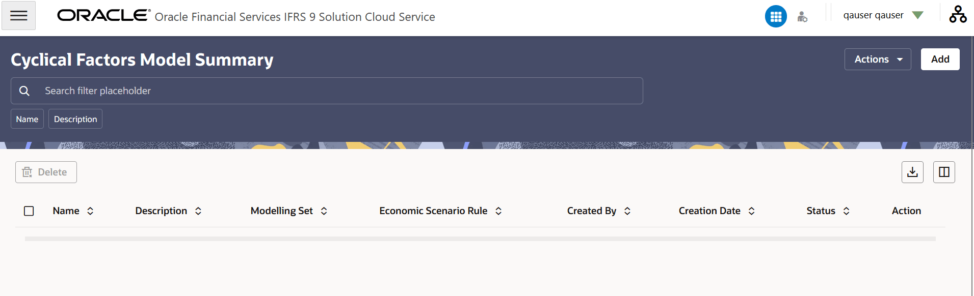Cyclical Factors Model Summary Page Cyclical Factors Model Summary Page