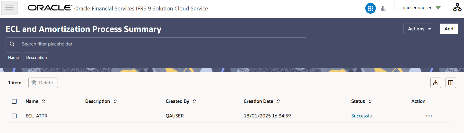 ECL and Amortization Process Summary Page