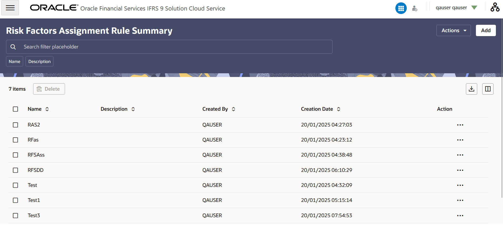 Risk Factor Assignment Rule Summary Page Risk Factor Assignment Rule Summary Page
