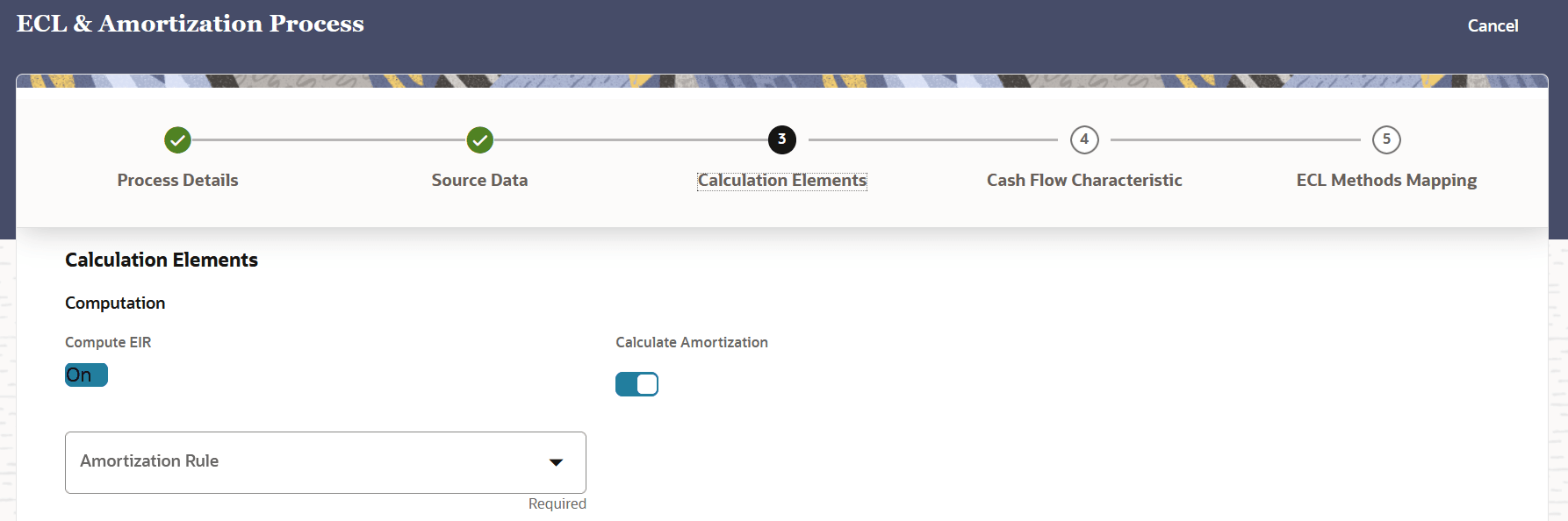 Calculation Elements Page