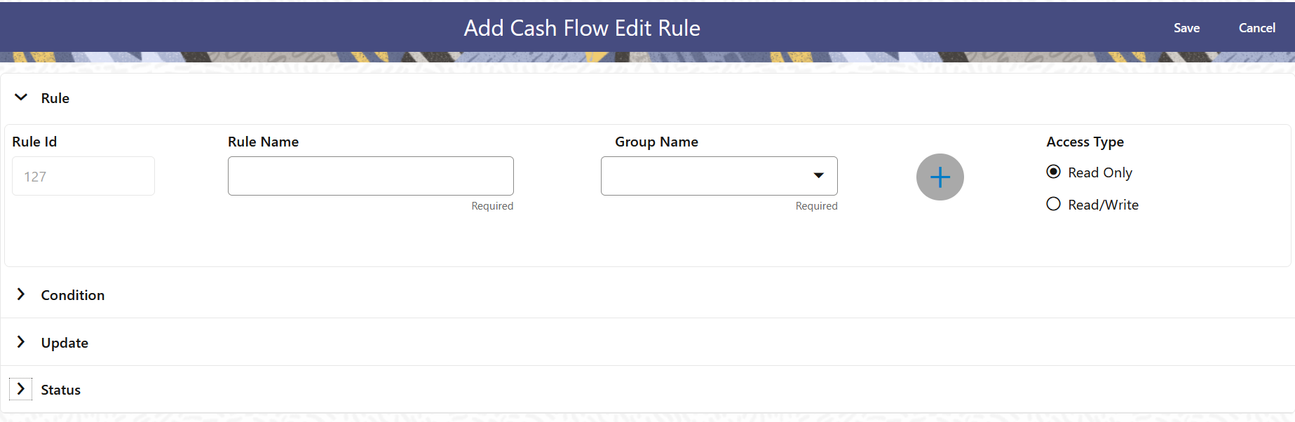 Add Cash Flow Edits Rule Add Cash Flow Edits Rule