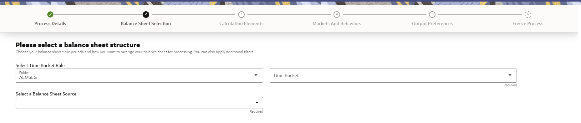 Balance Sheet Selection