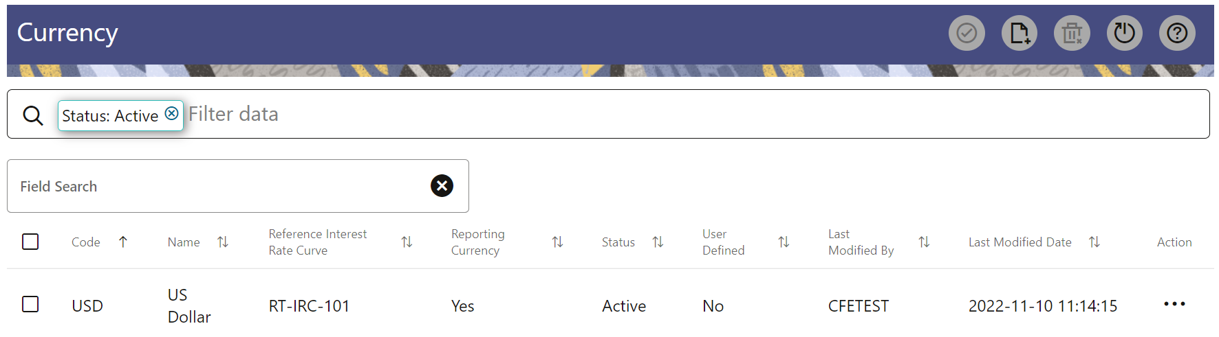 Currency Summary Page