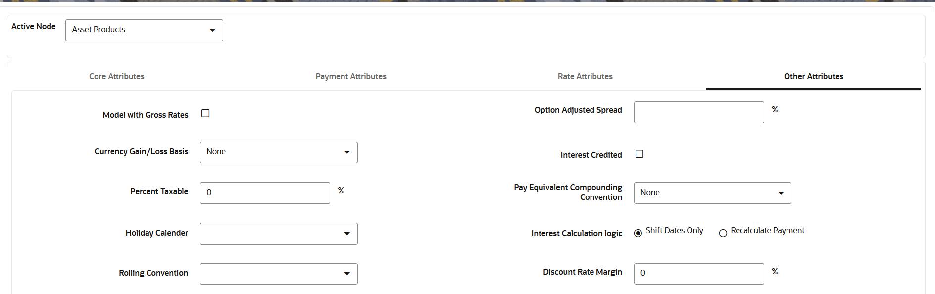 Other Attributes Tab to Define the Product Characteristic Rule