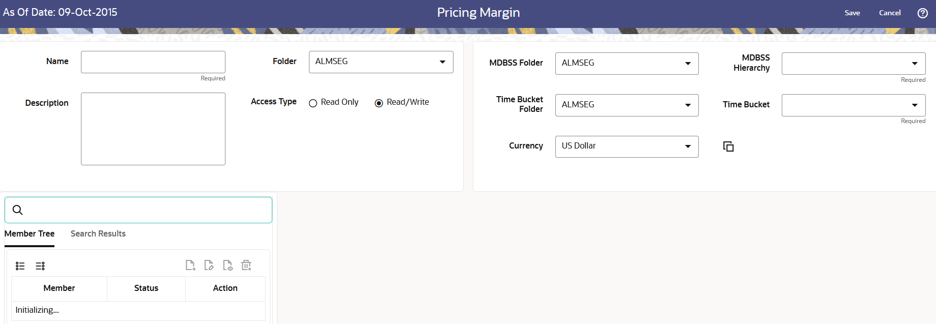 Pricing Margin Page Pricing Margin Page