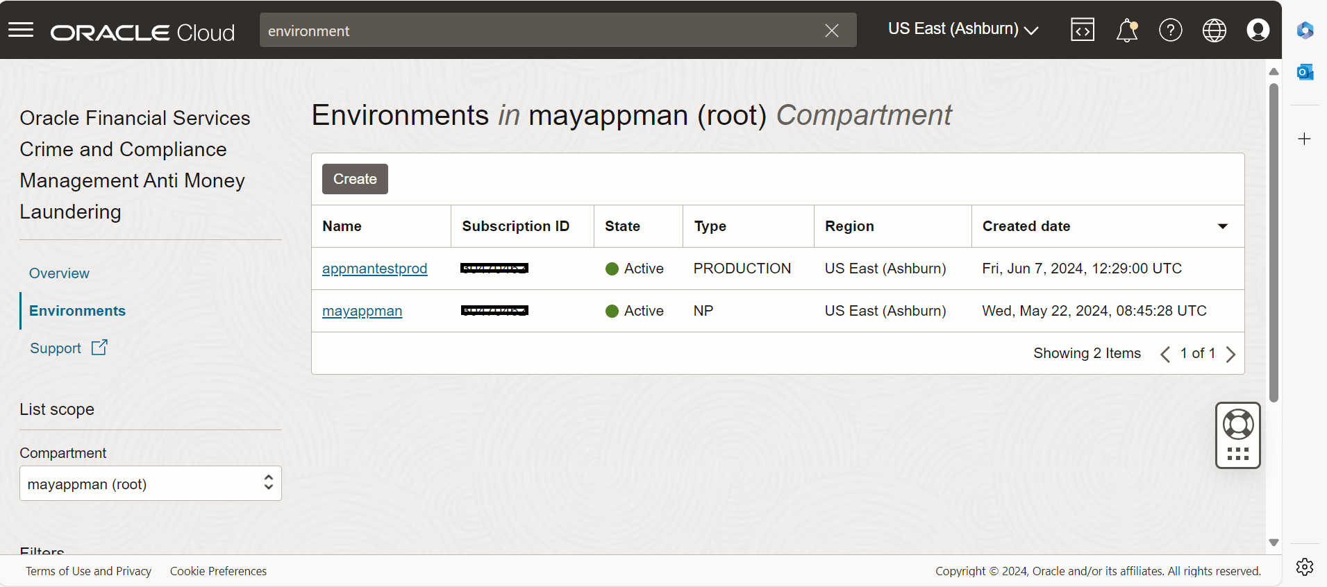 View provisioned environments (Production and Non-Production) View provisioned environments (Production and Non-Production)