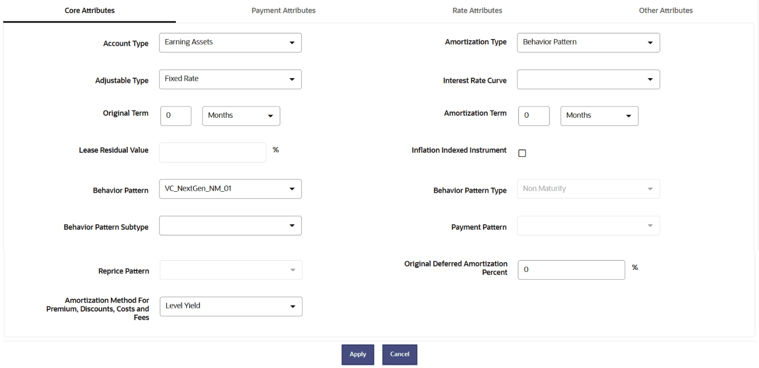 Core Attributes Tab to Define the Product Characteristic Rule Core Attributes Tab to Define the Product Characteristic Rule