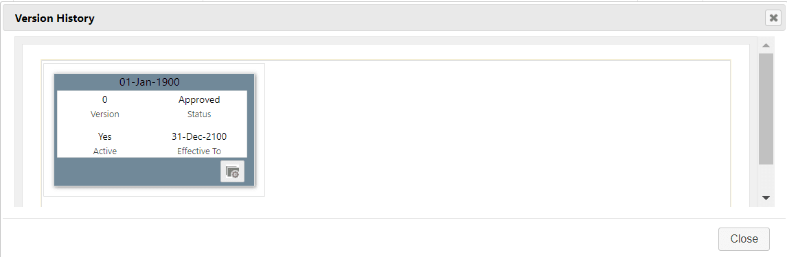 Version History Window