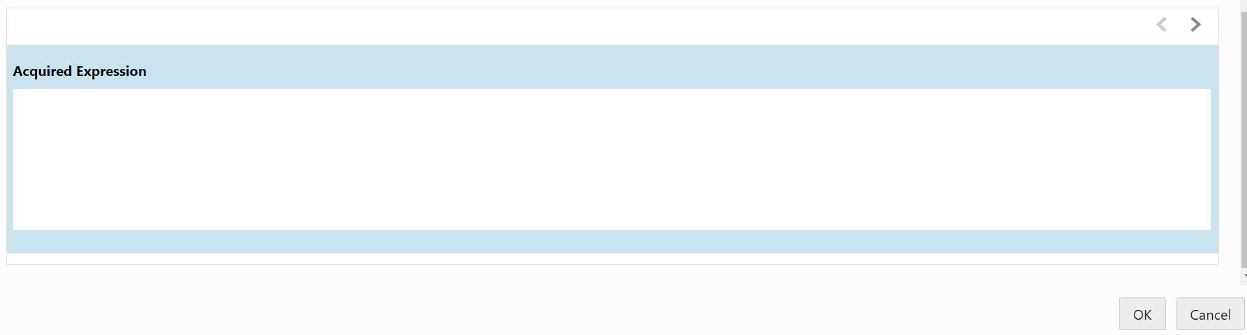 The Acquired Expression field in the Calculation Configuration Window