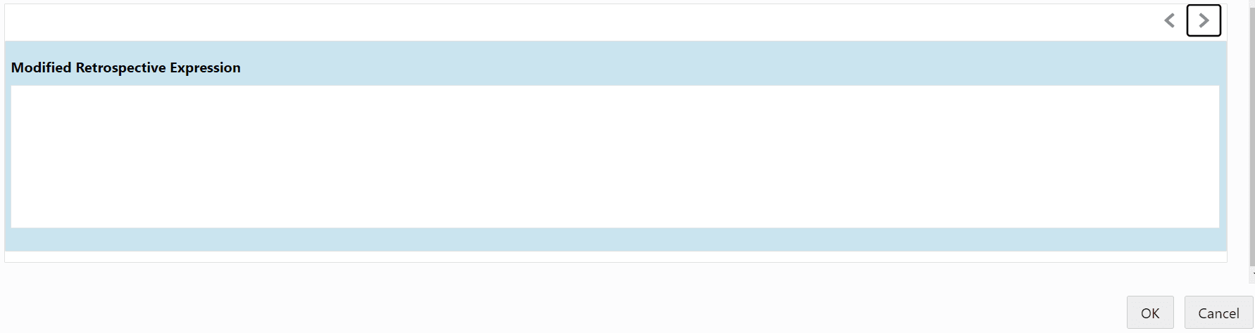 The Modified Retrospective Expression field in the Calculation Configuration Window