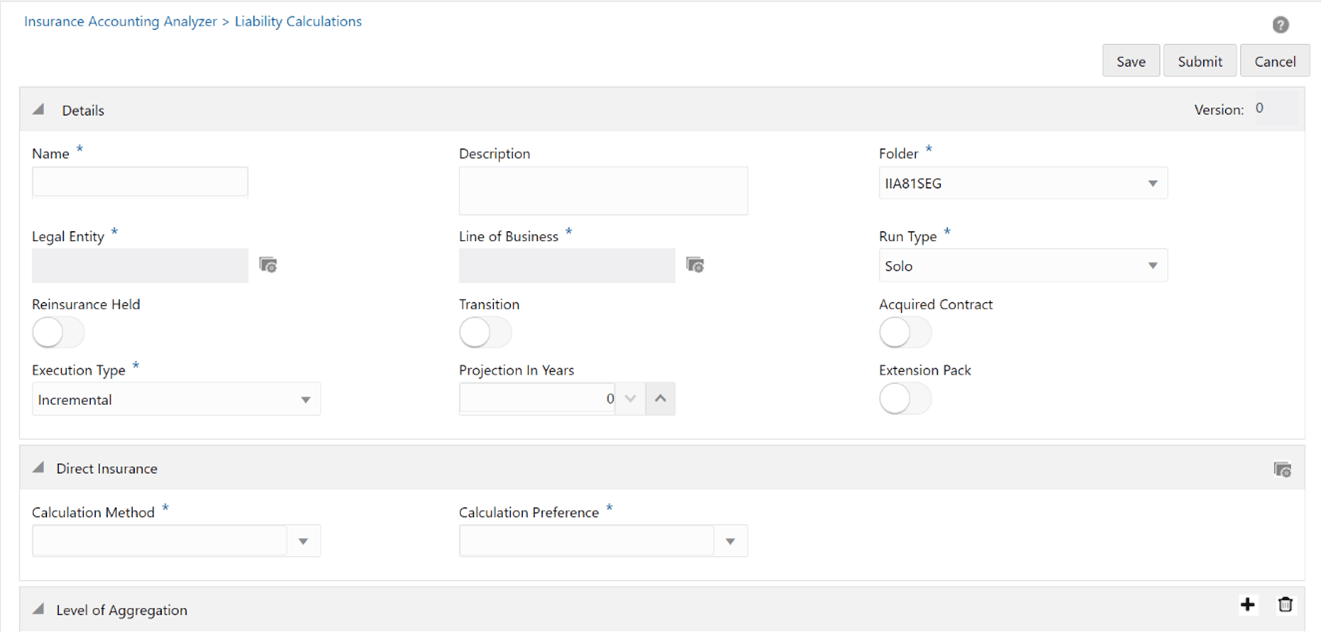 The Liability Calculation window The Liability Calculation window
