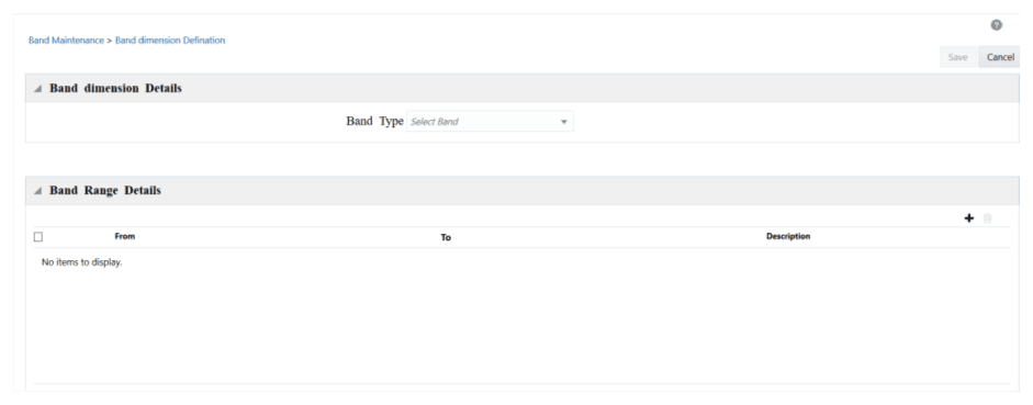 The Band Dimension Definition Window The Band Dimension Definition Window