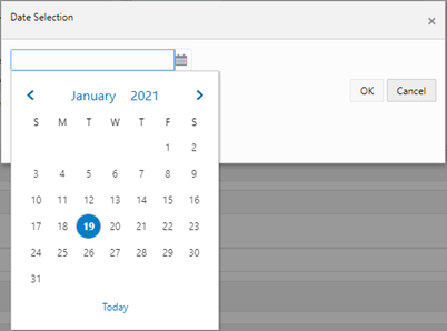 The Date Selection Window