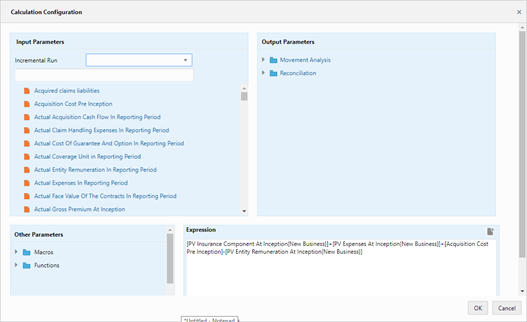 The Calculation Configuration Window