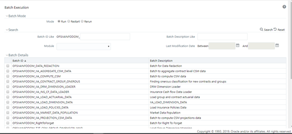 The Batch Details pane