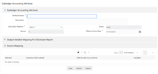 The Subledger Accounting Attribute Window