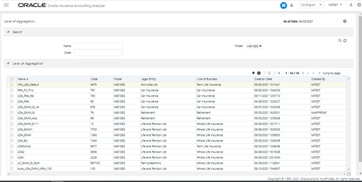 The Level of Aggregation Window The Level of Aggregation Window