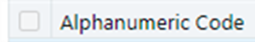 Alphanumeric check box