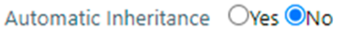 Automatic Inheritance Radio Button