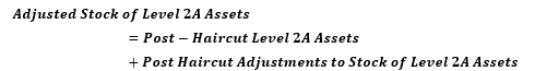 Formula for Adjusted Stock of Level 2A Assets