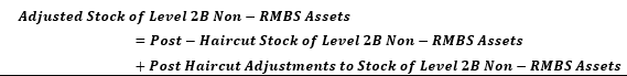 Formula for Adjusted Stock of Level 2B Non-RMBS Assets