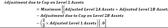 Adjustment Due to Cap on Level 2 Assets