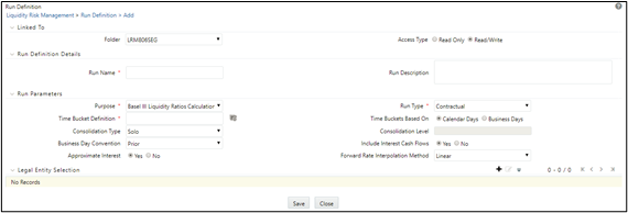 Run Definition - Contractual Run