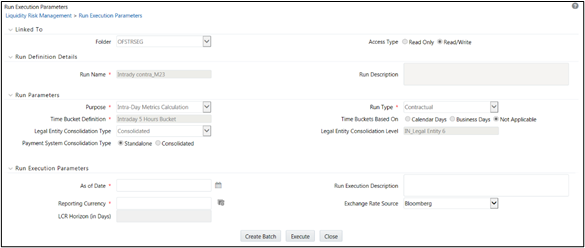 Run Execution Parameters