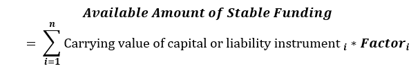 Available Amount of Stable Funding Available Amount of Stable Funding